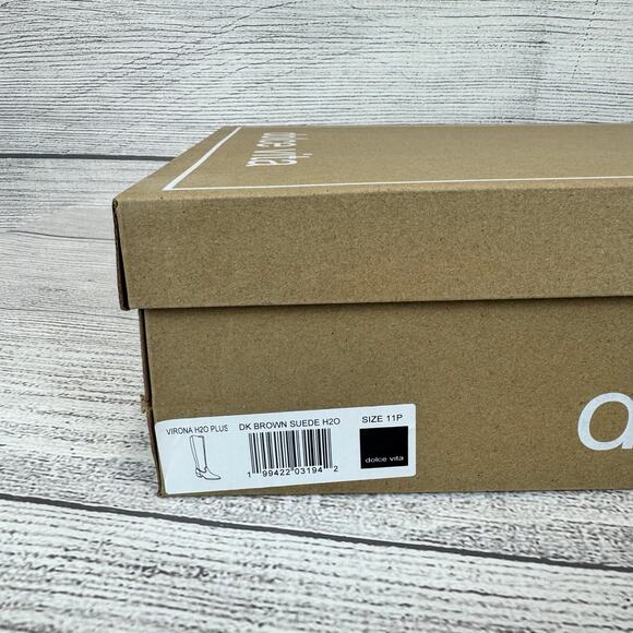 Dolce Vita Virona H2O Dark Brown Suede Extra Wide Calf Boots Size 11 - Picture 3 of 11